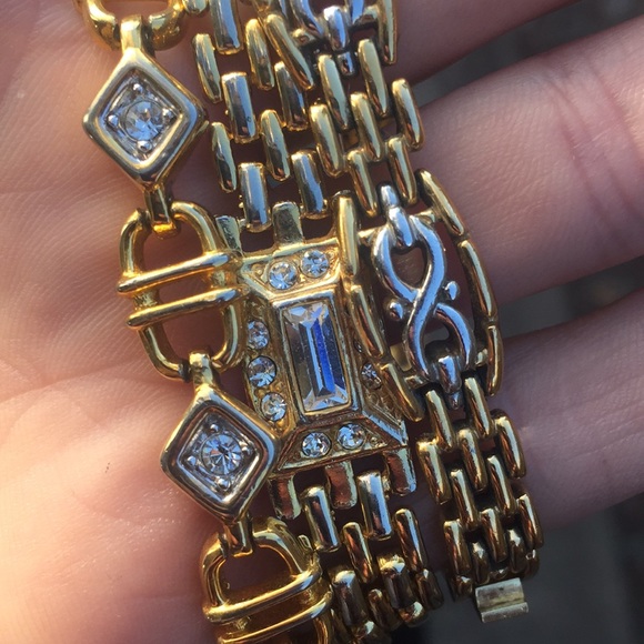 Vintage UK 80s Gold 3 Bracelet Set / Watchbands - Picture 9 of 10